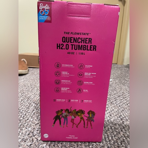NIB 40oz Stanley Barbie and Rockers Tumbler - Pink and Black - Picture 6 of 9